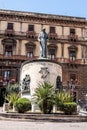 Monumento al Cardinale Dusmet at Piazza San Francesco d`Assisi in Catania, Sicily Royalty Free Stock Photo