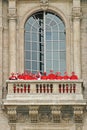 Cardinals on balcony of Saint Peter's Basilica.