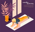 Cardio Activity Isometric Background