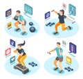 Cardio Activity Isometric Concept