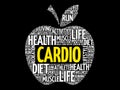 Cardio apple word cloud Royalty Free Stock Photo