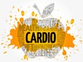 Cardio apple word cloud collage Royalty Free Stock Photo