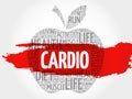 Cardio apple word cloud Royalty Free Stock Photo