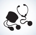 Stethoscope icon. Vector drawing