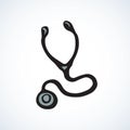 Stethoscope icon. Vector drawing