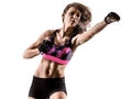 Cardio boxing cross core workout fitness exercise aerobics woman