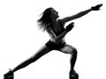 Cardio boxing cross core workout fitness exercise aerobics woman