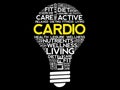 CARDIO bulb word cloud collage Royalty Free Stock Photo