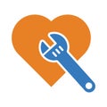 Cardio, cardiology, emergency, heart, medical, medicine, repair icon. Simple vector design.