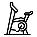 Cardio exercise bike icon, outline style