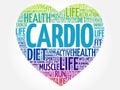 CARDIO heart word cloud