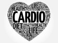 CARDIO heart word cloud Royalty Free Stock Photo