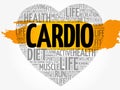 CARDIO heart word cloud Royalty Free Stock Photo