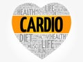 CARDIO heart word cloud concept background Royalty Free Stock Photo