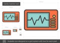 Cardio monitor line icon.