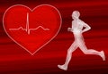 Cardio training in heart disease prevention concept