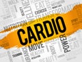 CARDIO word cloud background Royalty Free Stock Photo