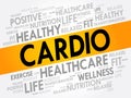 CARDIO word cloud background Royalty Free Stock Photo