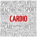 CARDIO word cloud background Royalty Free Stock Photo