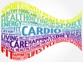 CARDIO word cloud background Royalty Free Stock Photo