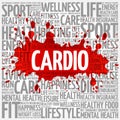 CARDIO word cloud background Royalty Free Stock Photo