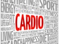 CARDIO word cloud background Royalty Free Stock Photo