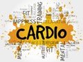 CARDIO word cloud background Royalty Free Stock Photo