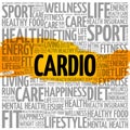 CARDIO word cloud Royalty Free Stock Photo