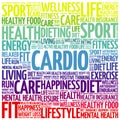 CARDIO word cloud background Royalty Free Stock Photo