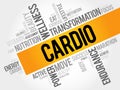 CARDIO word cloud background Royalty Free Stock Photo