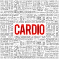 CARDIO word cloud background Royalty Free Stock Photo