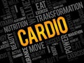 CARDIO word cloud Royalty Free Stock Photo