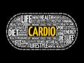 CARDIO word cloud collage Royalty Free Stock Photo