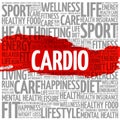 CARDIO word cloud collage Royalty Free Stock Photo