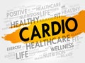 CARDIO word cloud collage Royalty Free Stock Photo