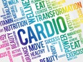 CARDIO word cloud collage, health concept Royalty Free Stock Photo