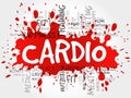 CARDIO word cloud, fitness Royalty Free Stock Photo