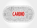 CARDIO word cloud, fitness Royalty Free Stock Photo