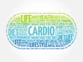 CARDIO word cloud, fitness Royalty Free Stock Photo