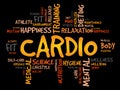 CARDIO word cloud, fitness Royalty Free Stock Photo