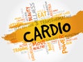 CARDIO word cloud, fitness Royalty Free Stock Photo