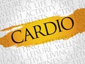 CARDIO word cloud, fitness Royalty Free Stock Photo