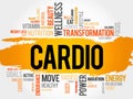 CARDIO word cloud Royalty Free Stock Photo