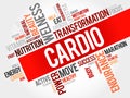 CARDIO word cloud, fitness Royalty Free Stock Photo