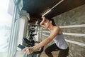 Cardio workout in gym Royalty Free Stock Photo