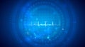 Cardiogram blue background Royalty Free Stock Photo