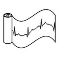 Cardiogram. Heart beat icon. Heartbeat line. Electrocardiogram on paper Royalty Free Stock Photo