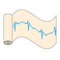 Cardiogram. Heart beat icon. Heartbeat line. Electrocardiogram on paper Royalty Free Stock Photo