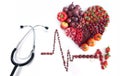 Cardiogram heart health and nutrition concept