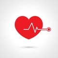 Cardiogram heart icon rhythm, Vector